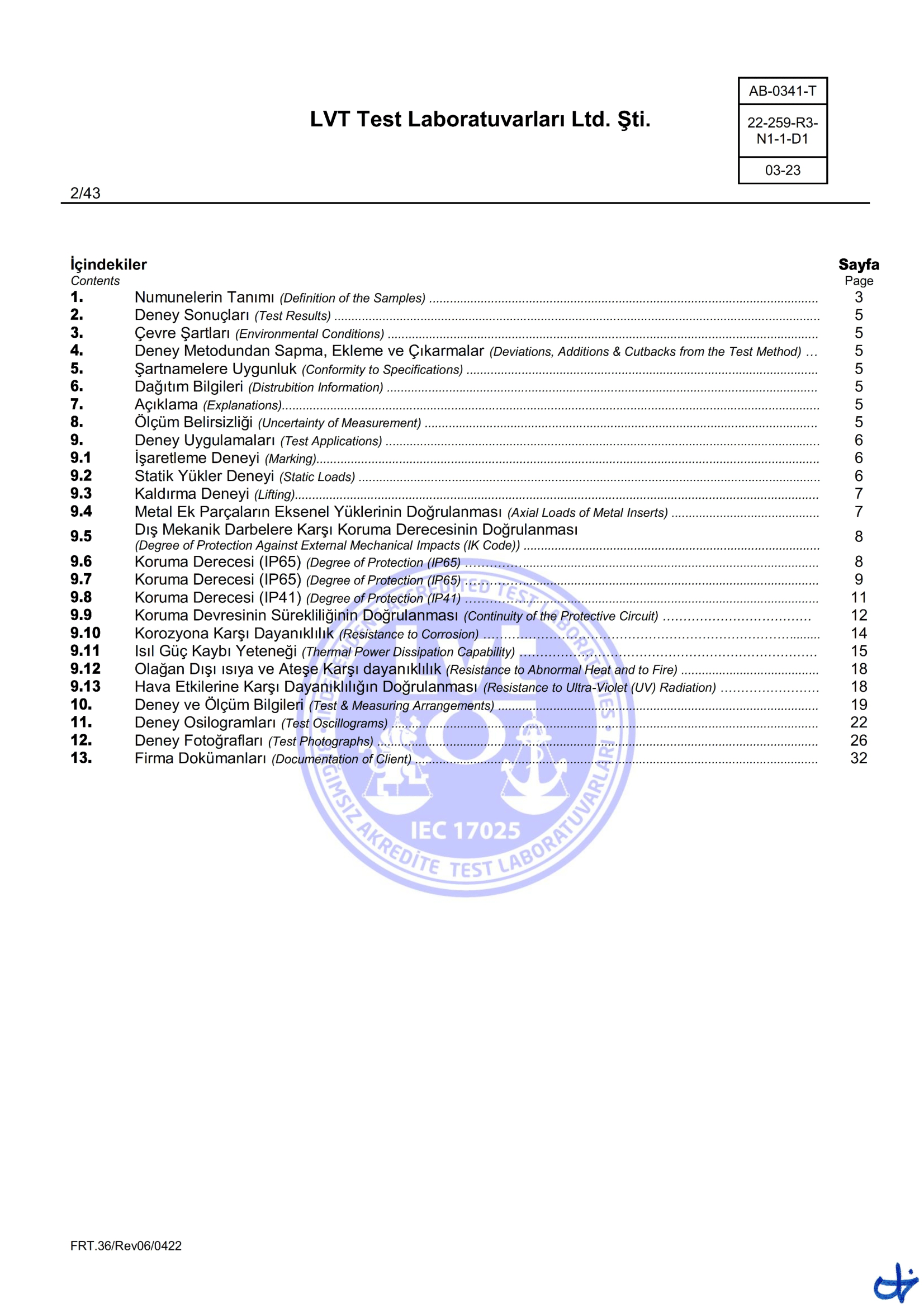 Epron TS EN 62208 Boş Muhafaza (22-259-R3 Rapor)-02