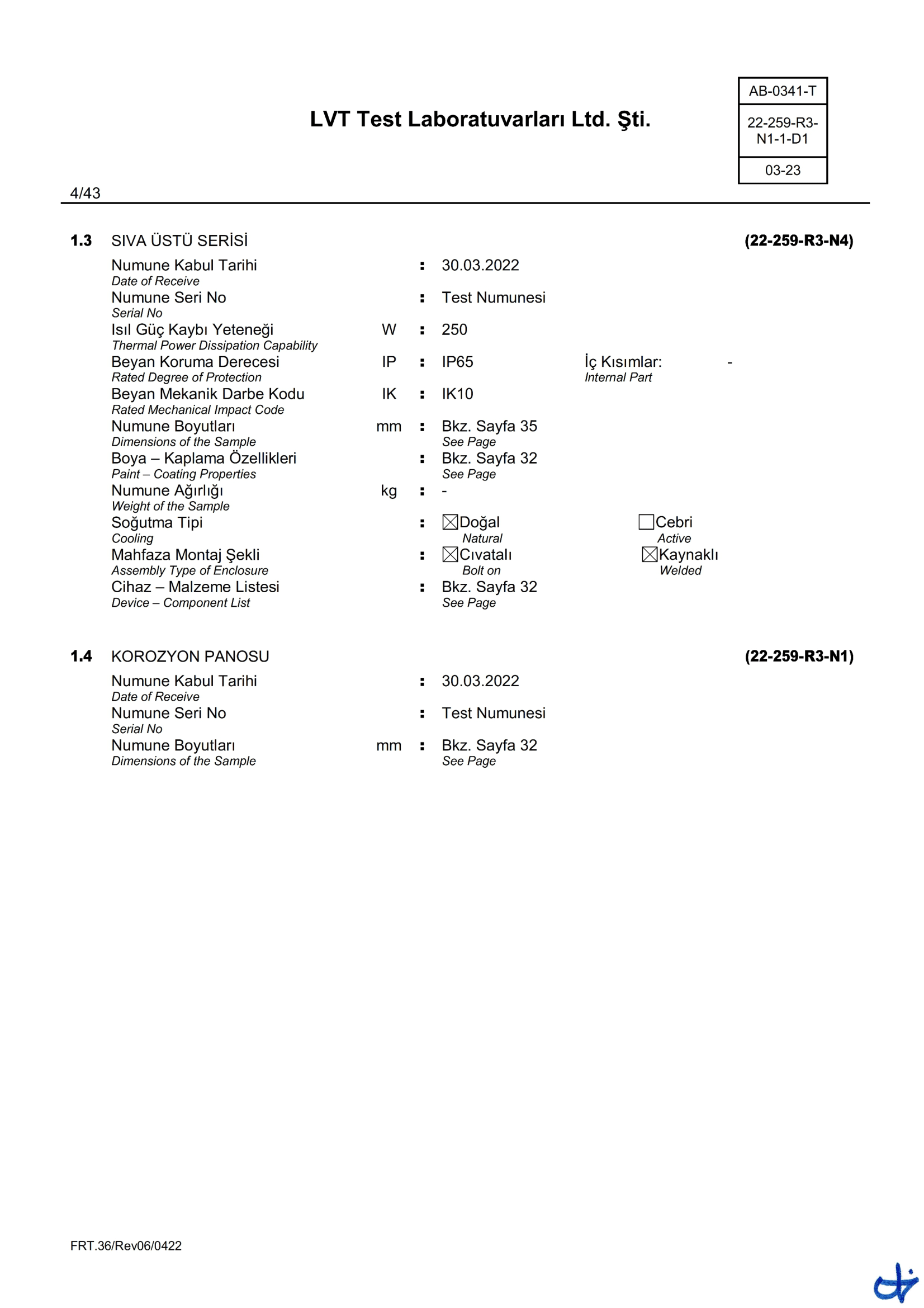 Epron TS EN 62208 Boş Muhafaza (22-259-R3 Rapor)-04