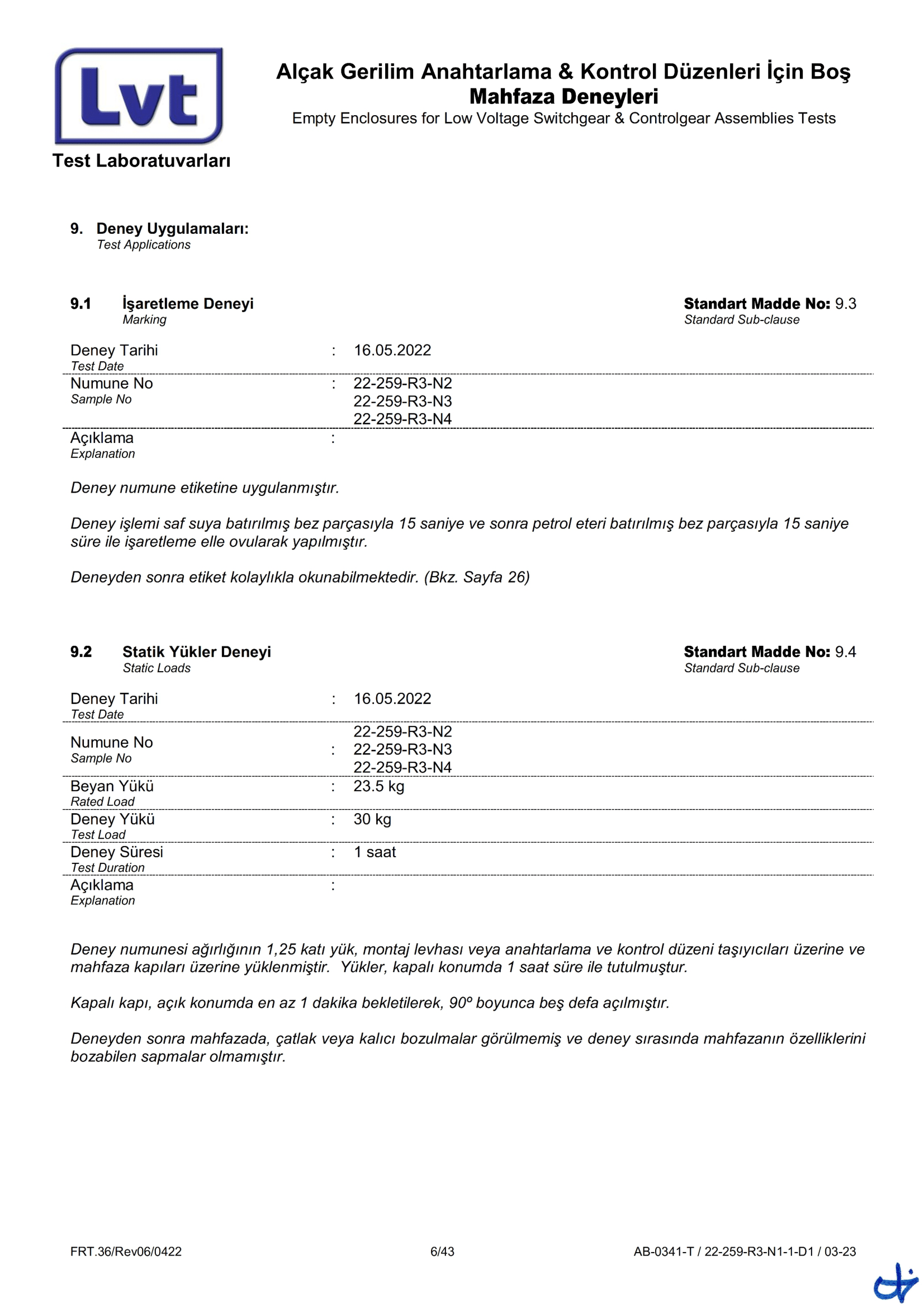 Epron TS EN 62208 Boş Muhafaza (22-259-R3 Rapor)-06