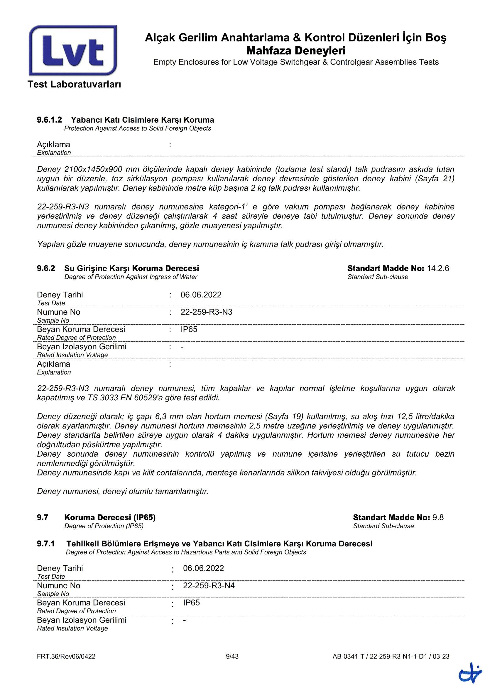 Epron TS EN 62208 Boş Muhafaza (22-259-R3 Rapor)-09