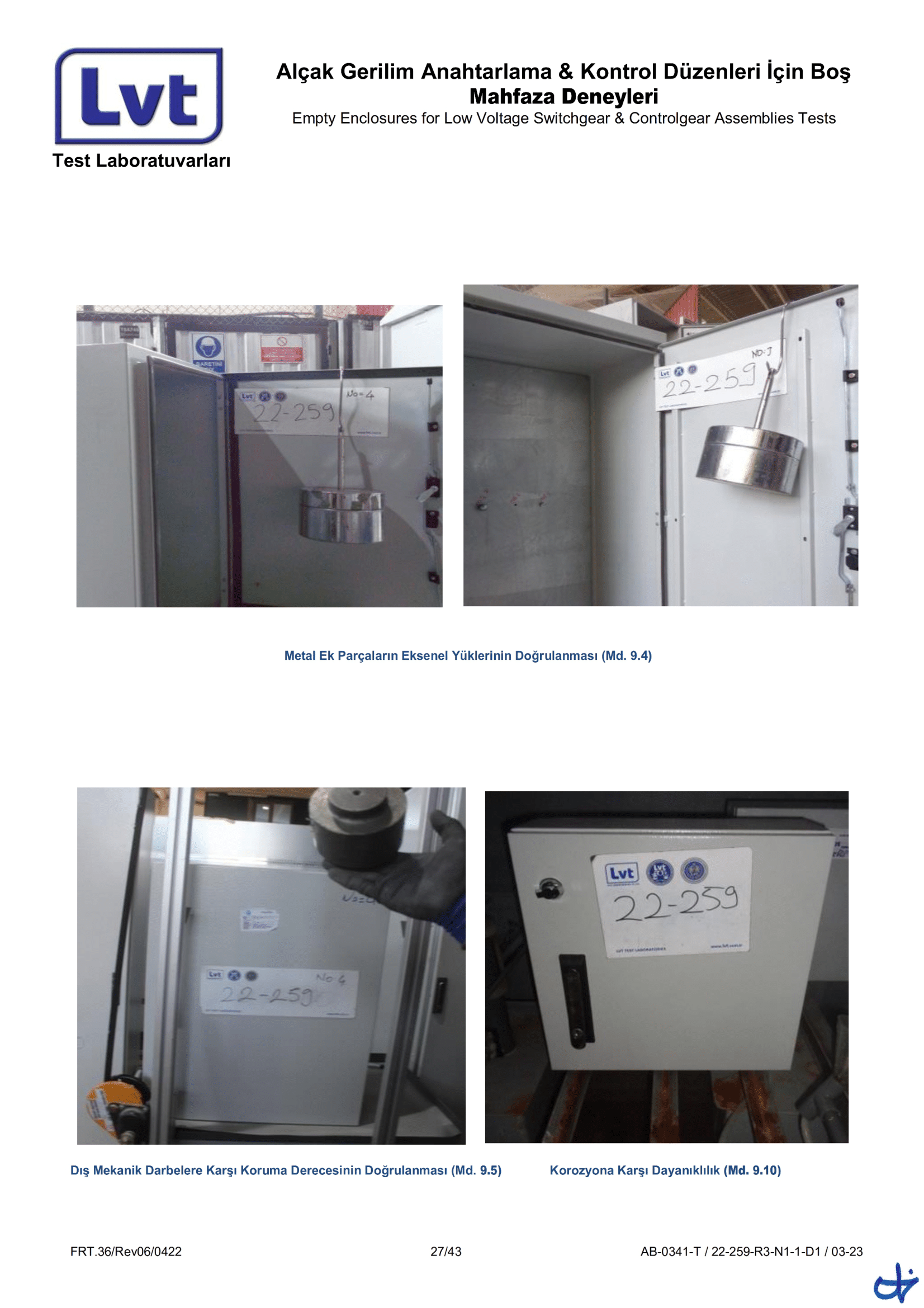 Epron TS EN 62208 Boş Muhafaza (22-259-R3 Rapor)-27