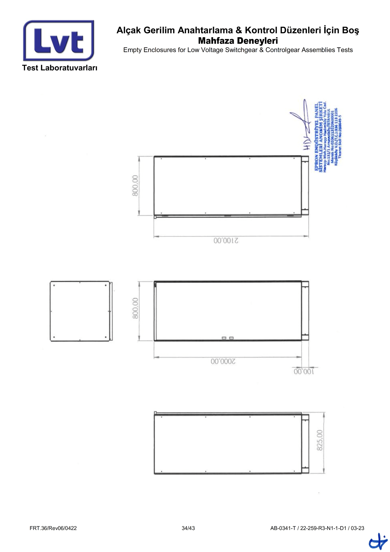 Epron TS EN 62208 Boş Muhafaza (22-259-R3 Rapor)-34